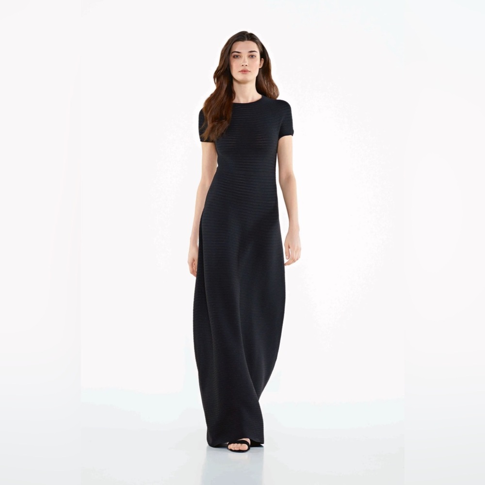 Escada Ganiel Black Sparkle Gown Size Large Resort 2018 Collection Black Tie